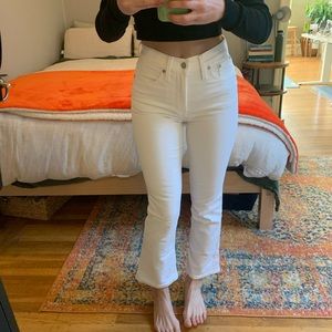 Madewell kick flare white jeans